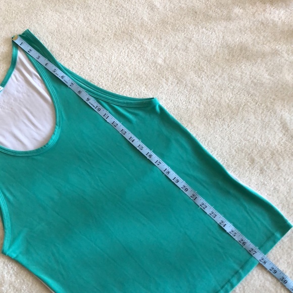 Green and White colour block tank - Picture 6 of 9